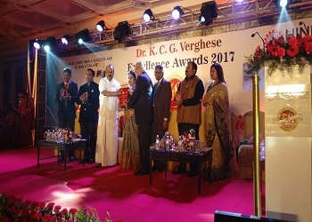Prof. J Philip, honoured with the Dr. KCG Verghese Excellence Award